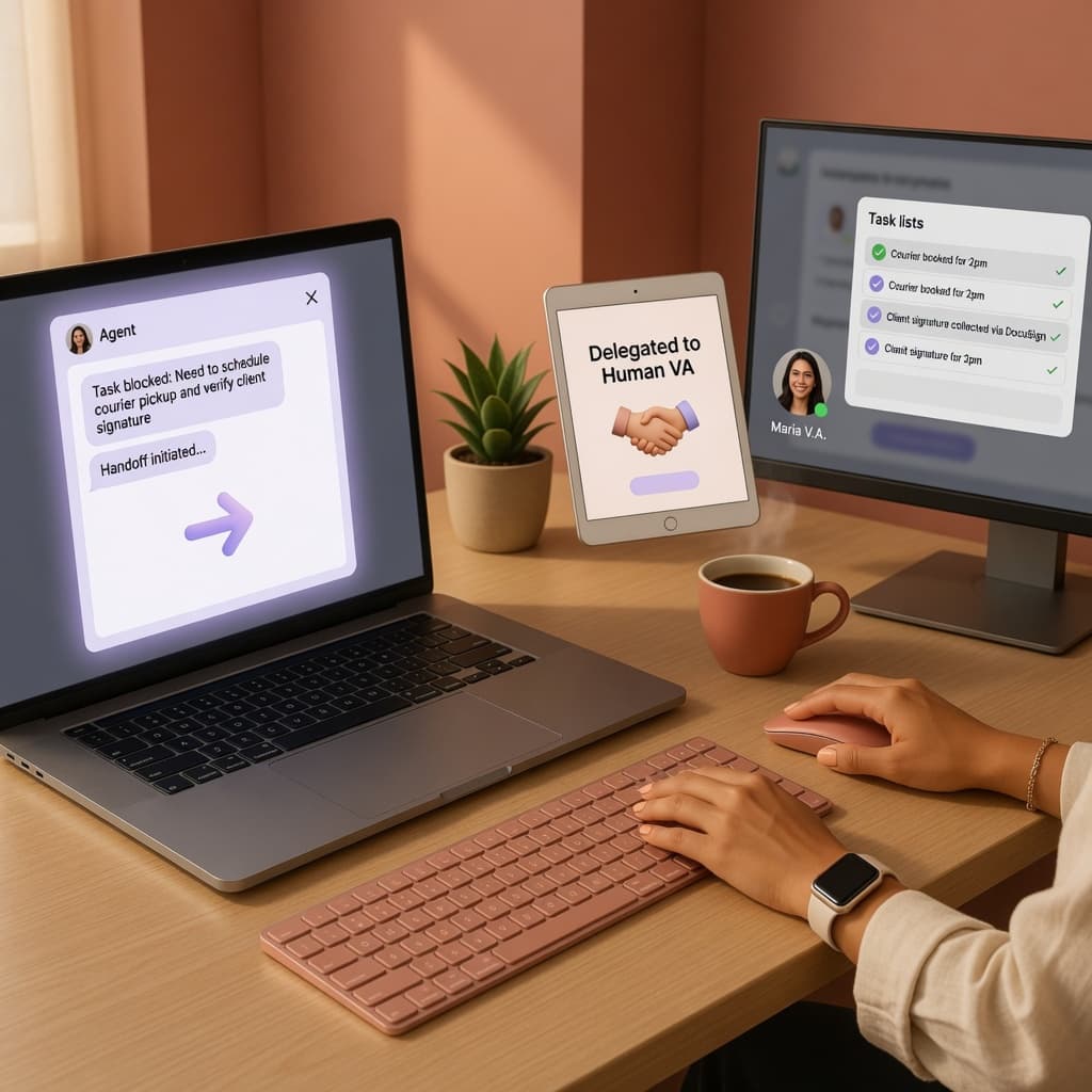 Hero image for: How to Delegate Tasks from Your AI Agent to a Human Virtual Assistant