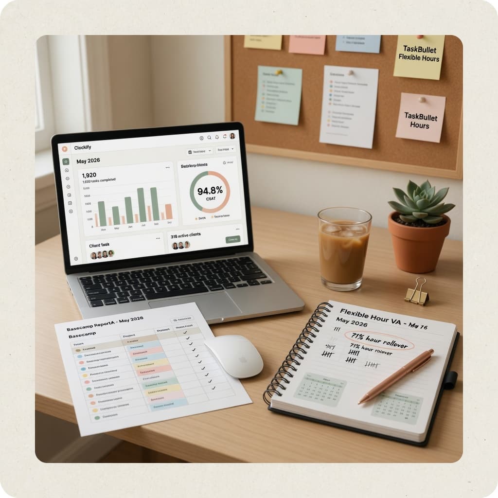 Hero image for: Flexible Hour Virtual Assistant Model — May 2026 Performance Report